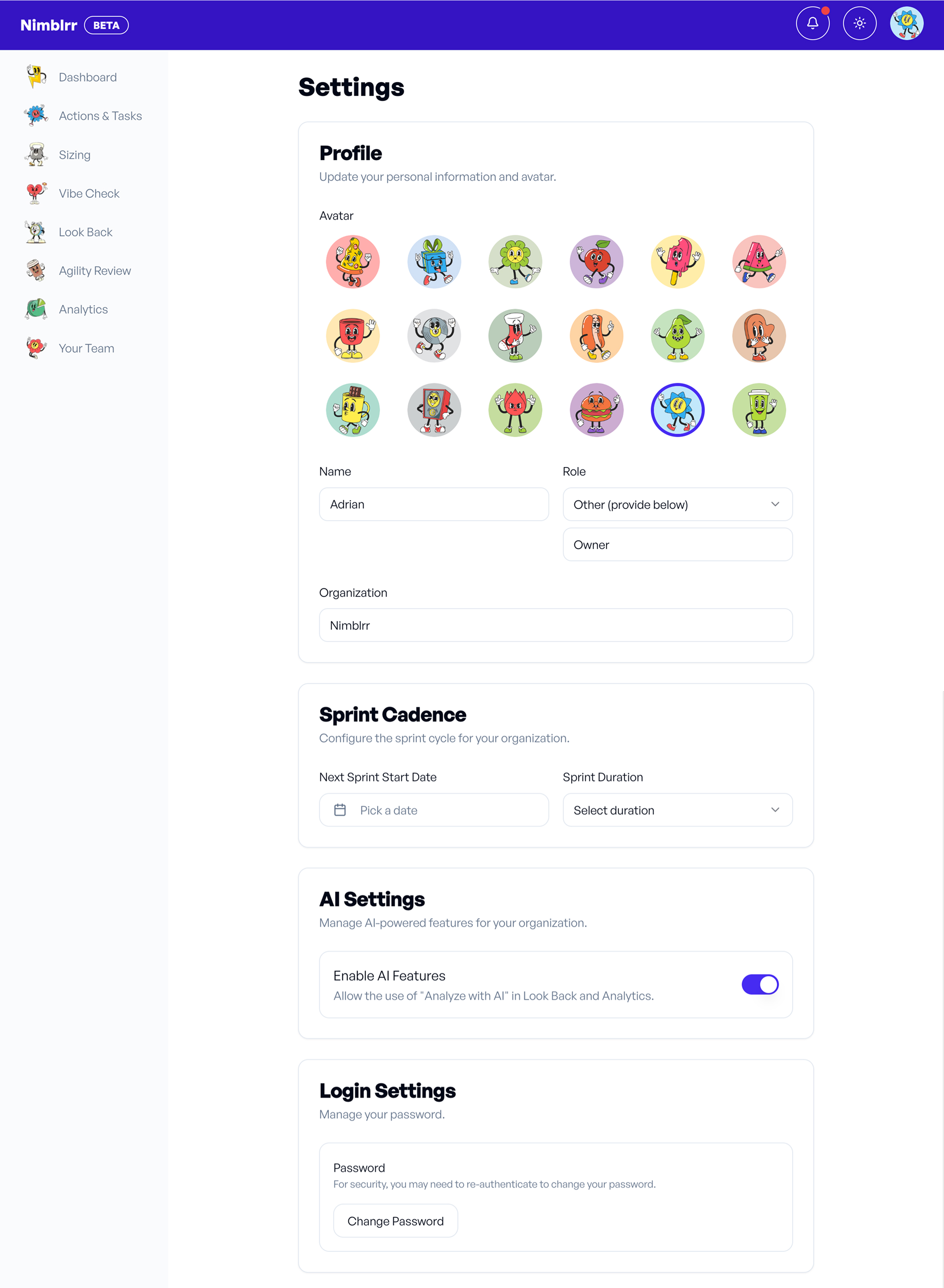 Settings guide banner